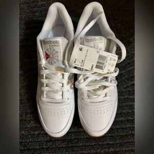 Classic Reebok White w/ Gum Bottoms/Brown Sole Sneakers